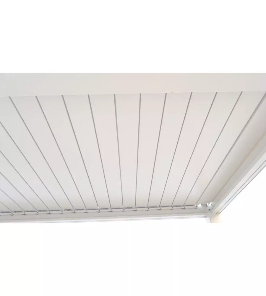 Pergola bioclimatica riviera "clematis" in alluminio bianco 400x300x240 cm